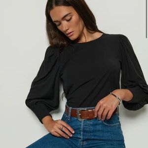 Nation Los Angeles Loren Tee in Black size S